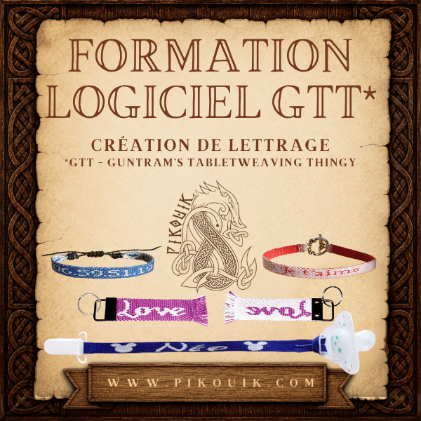 Apprenez à créer facilement vos propres lettrages pour le tissage aux cartes. Une formation digitale, accessible aux débutants, pour concevoir des lettres harmonieuses et personnaliser vos galons avec style.